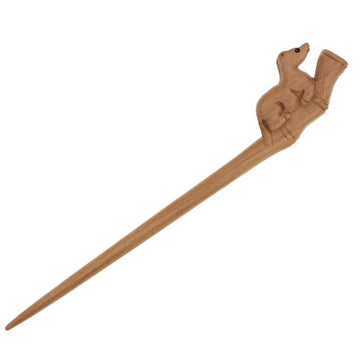 CrystalMood Handmade Carved Peachwood Chinese Zodiac Hair Stick 7 Horse